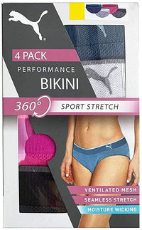 PUMA Women's Sport Bikini Briefs (4 Pack)