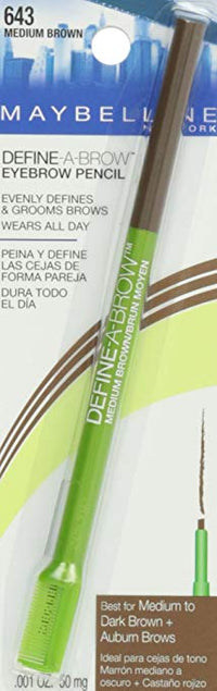 Maybelline Define-A-Brow Eyebrow Pencil - 643 Medium Brown - ADDROS.COM