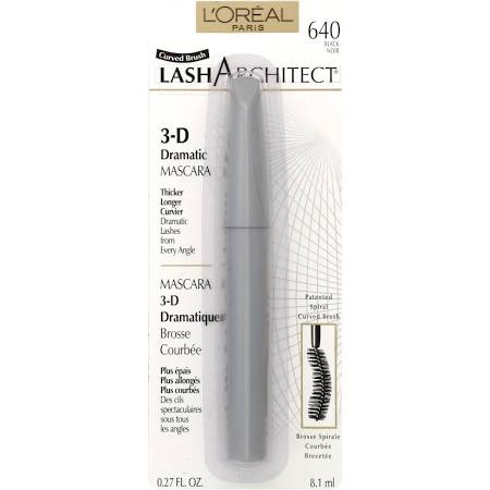 L'OREAL Paris Lash Architect 3-D Dramatic Mascara, Black 640 - ADDROS.COM