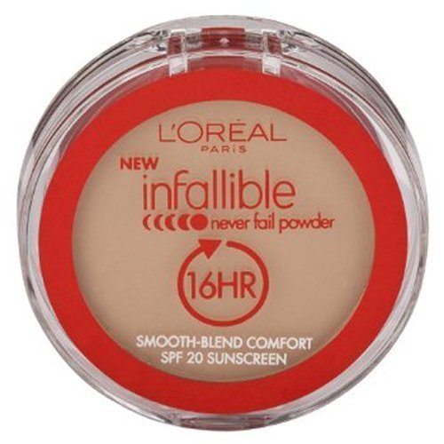 L'OREAL Infallible Never Fail Powder, Natural Buff 662, 0.30 Oz - ADDROS.COM