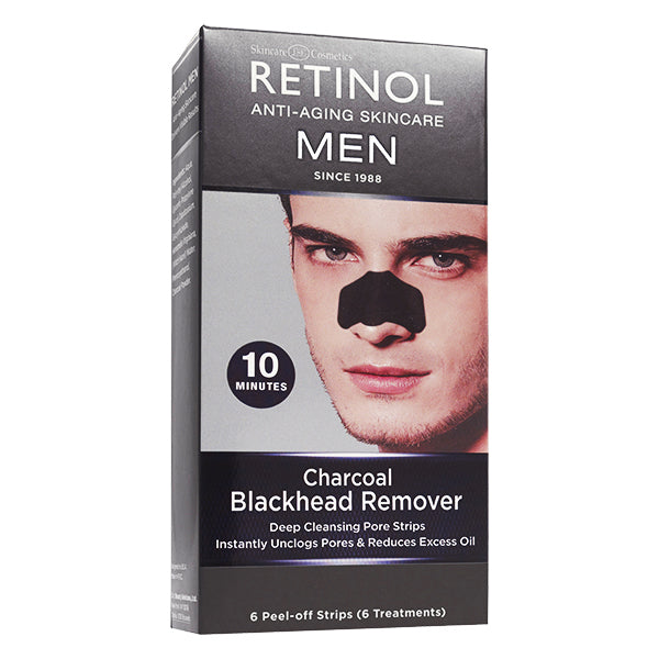 RETINOL Men - Charcoal Blackhead Remover - 6 strips - ADDROS.COM