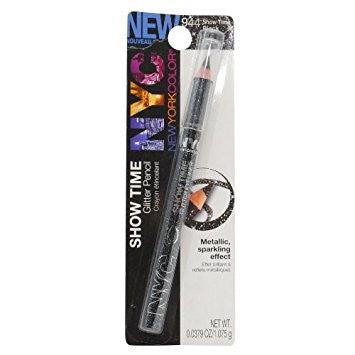 NYC Show Time Glitter Pencil, Show Time Black 944 - 0.0379 oz - ADDROS.COM