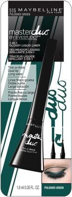 Maybelline New York Eye Studio Master Duo Glossy Liquid Liner, 515 Polished Green - ADDROS.COM