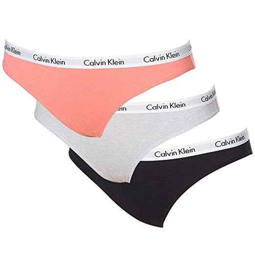 Calvin Klein Women's Carousel Cotton 3-Pack Bikini Underwear