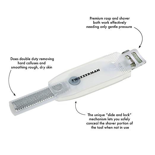 TWEEZERMAN  Safety Slide Callus Shaver with Rasp - ADDROS.COM