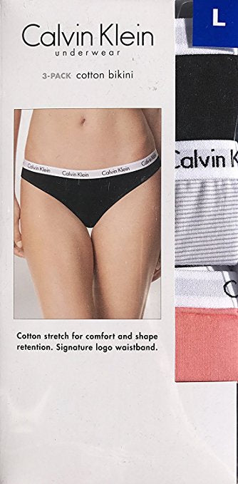 Calvin Klein Women's Carousel Bikini Panty - Large (3 Pack) - ADDROS.COM