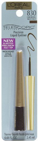 L'OREAL Telescopic Waterproof Liquid Precision Eyeliner, Dark Brown 830 - ADDROS.COM