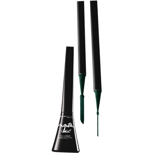 Maybelline New York Eye Studio Master Duo Glossy Liquid Liner, 515 Polished Green - ADDROS.COM