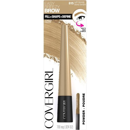 CoverGirl Easy Breezy Brow Fill Plus Shape Define Eyebrow Powder, 815 Soft Blonde - ADDROS.COM