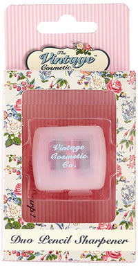 The Vintage Cosmetic Company Duo Pencil Sharpener Pink Polka Dot - ADDROS.COM