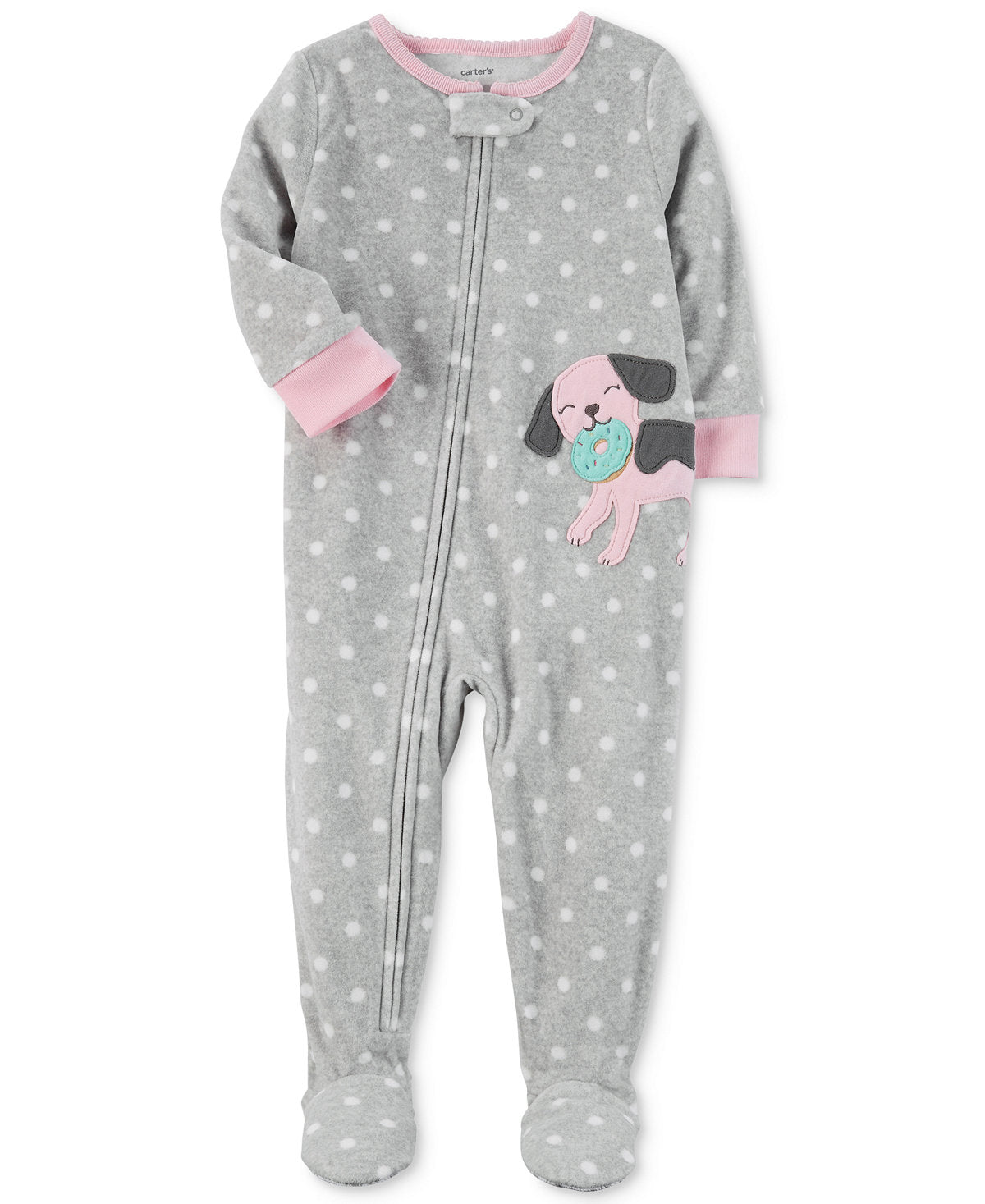 Carter's Dog Dot-Print Footed Pajamas, Baby Girls (2T)  1-Piece - ADDROS.COM