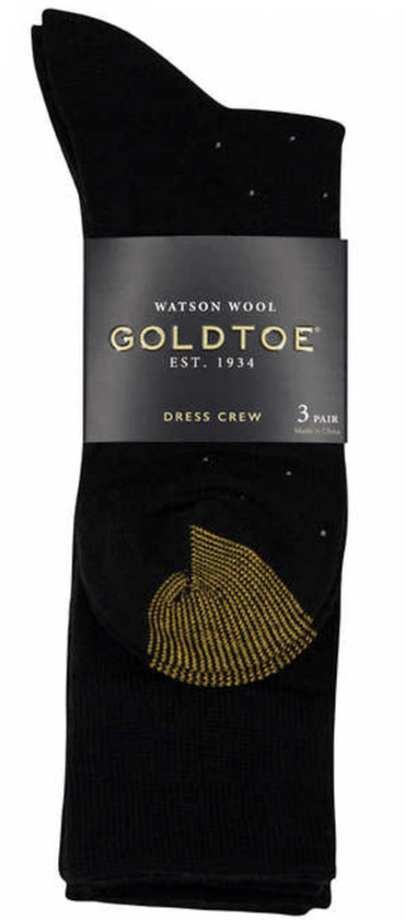 Gold Toe Men's Wool Blend Dress Sock (3 pair)