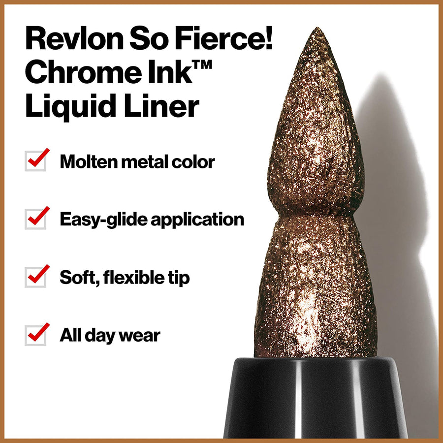 Revlon So Fierce! Chrome Ink Liquid Pen Eyeliner - 902 Bronzage