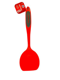 McCormick Solid Turner Spatula Cooking Utensil – Red Melamine (1-Pack)