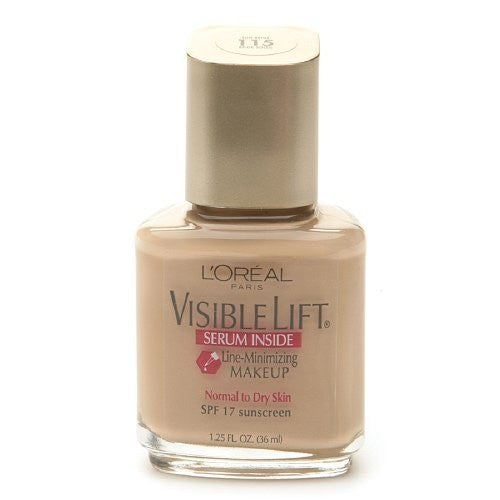 L'Oreal Visible Lift Line Minimizing Makeup SPF 17, Serum Inside, Sun Beige 115 - ADDROS.COM