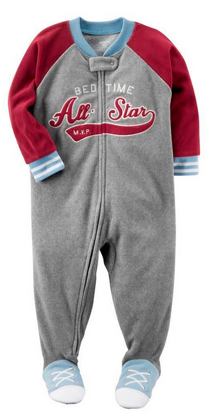 Carter's All-Star Footed Pajamas, Baby Boys (6M-5T)  1-Piece - ADDROS.COM