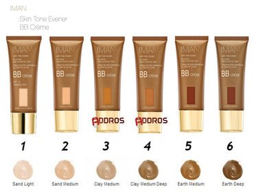 IMAN Skin Tone Evener BB Cream SPF 15, Clay Medium - ADDROS.COM