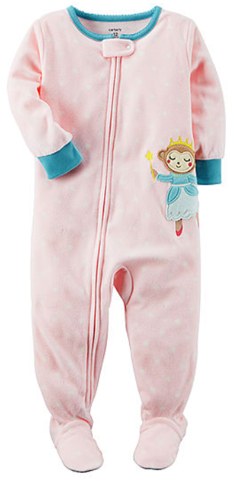 Baby girl footless 2024 pajamas