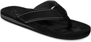 NORTY Men's Comfort Casual Arch Support Flip Flop Sandal Black/Grey
