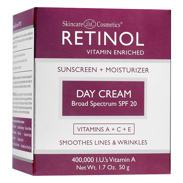 RETINOL Day Cream Broad Spectrum, SPF 20, 1.7 Oz (50g) - ADDROS.COM