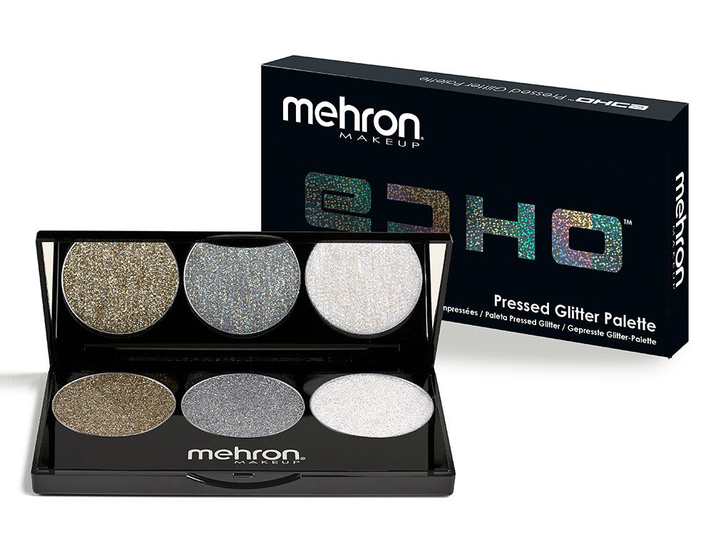 Mehron 3 Shade Echo Pressed Glitter Palette - ADDROS.COM