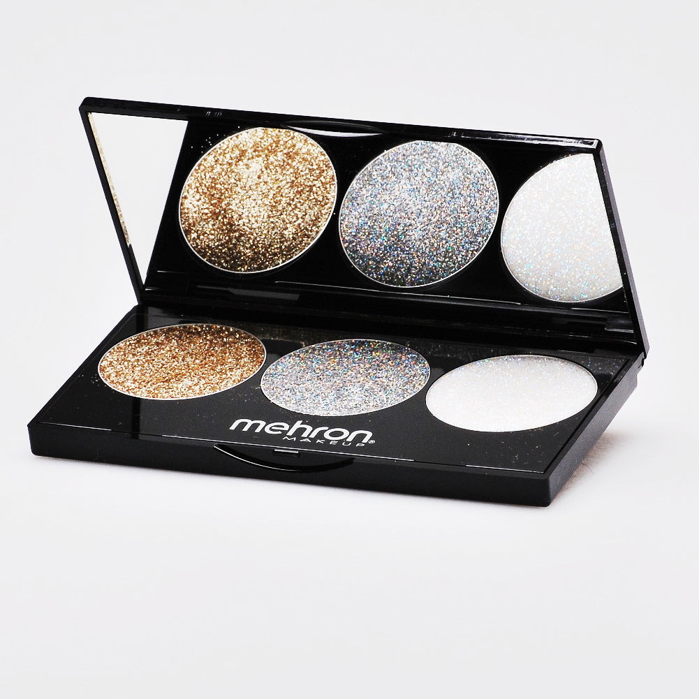 Mehron 3 Shade Echo Pressed Glitter Palette - ADDROS.COM