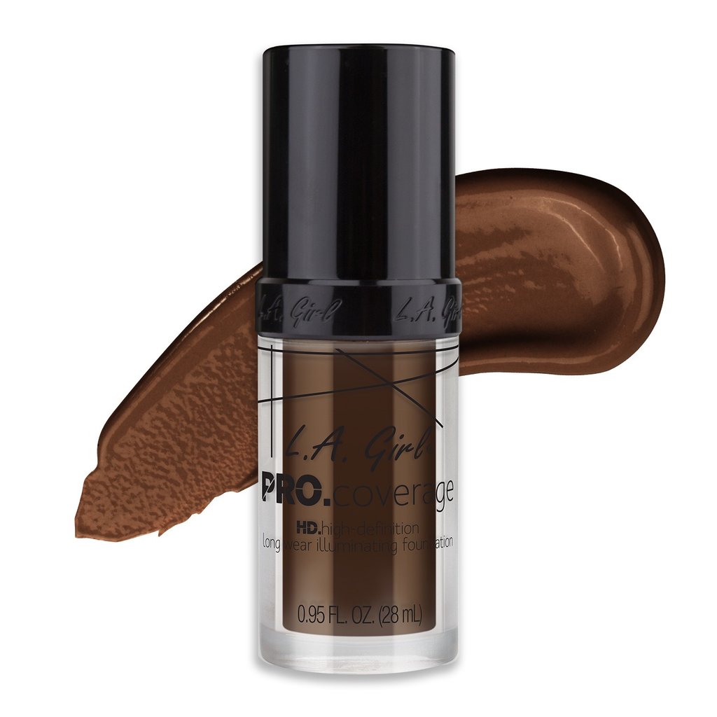 L.A. Girl Pro Coverage Liquid Foundation, Dark Chocolate - (656) - ADDROS.COM