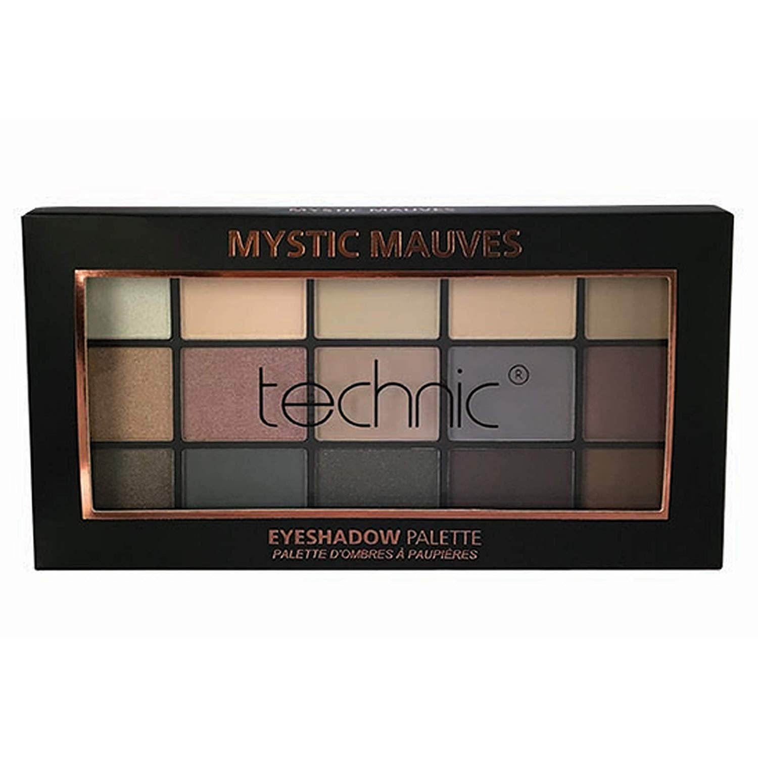 Technic Cosmetics 15 Colours Eyeshadow Palette, Mystic Mauves - ADDROS.COM