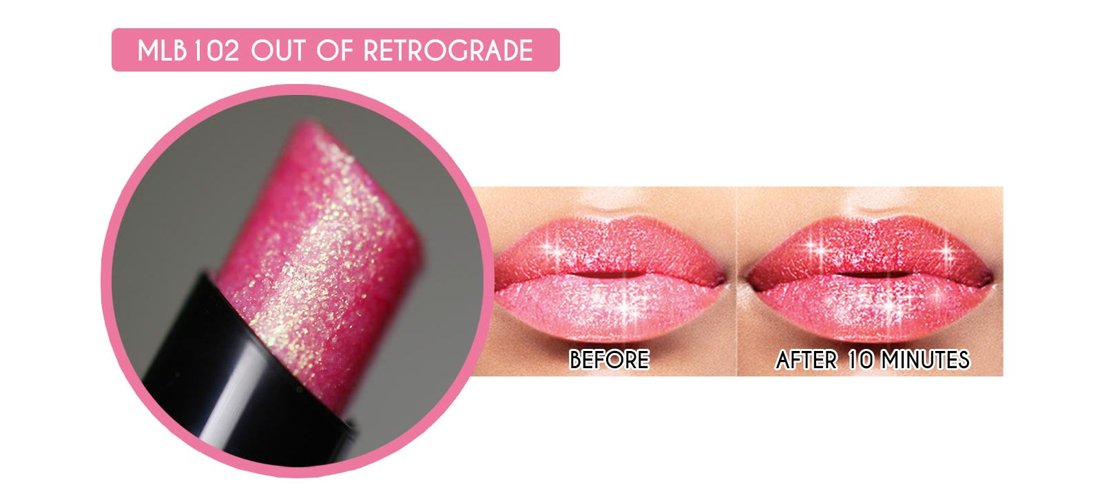 J.CAT BEAUTY Mood flick Holo-Stick Lip Balm - (MLB102) Out of Retrograde