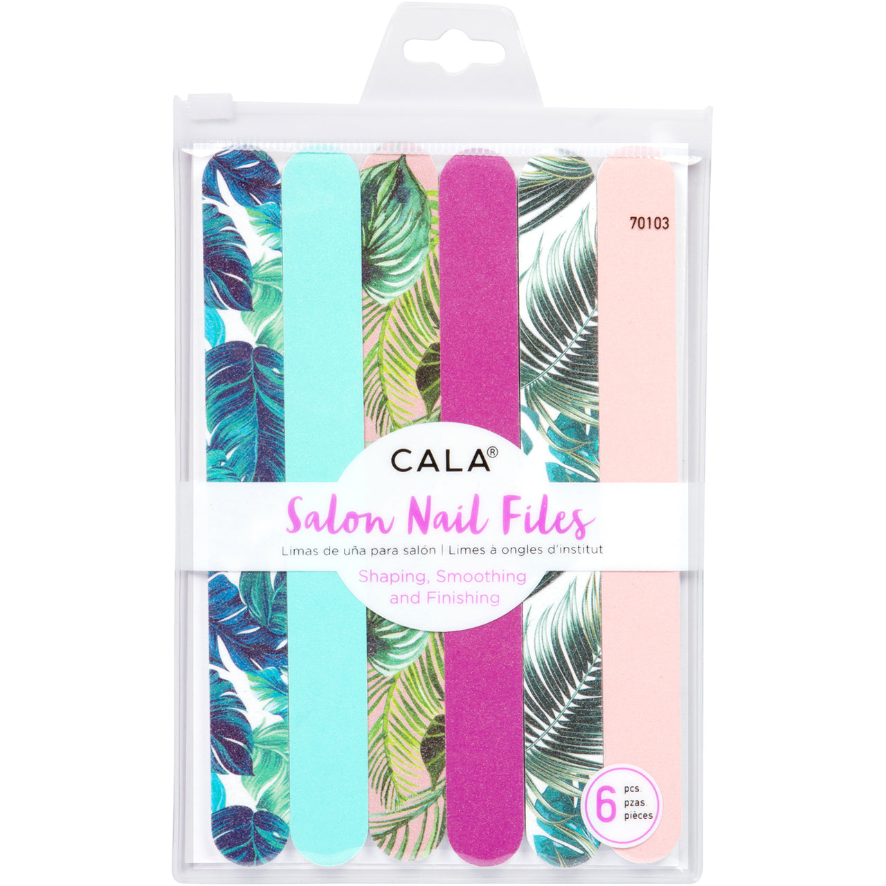 Cala salon nail files - Pink Jungle (6PCS)