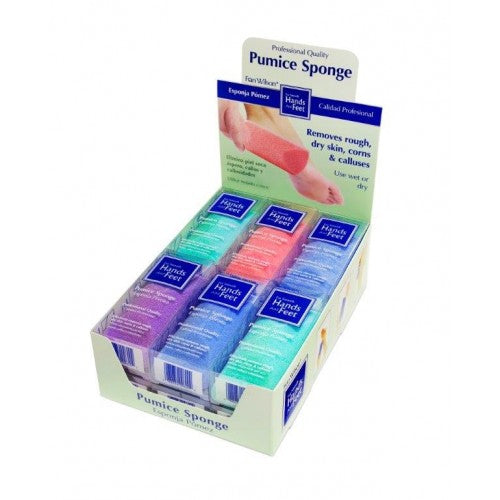 FRAN WILSON Hands & Feet Pumice Sponge Assorted Colors (12 Pack) - ADDROS.COM