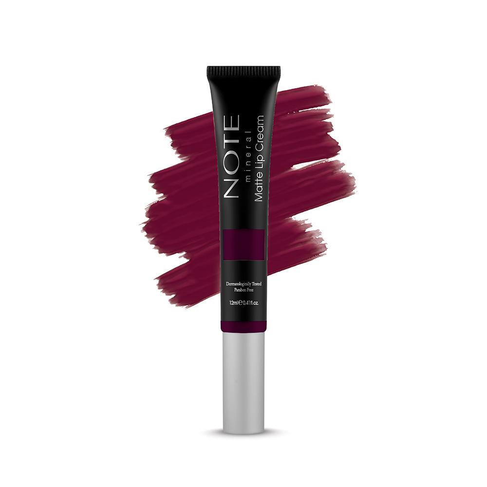 NOTE Cosmetics Mineral Matte Lip Cream Lipstick - 08 Queen Of Night - ADDROS.COM