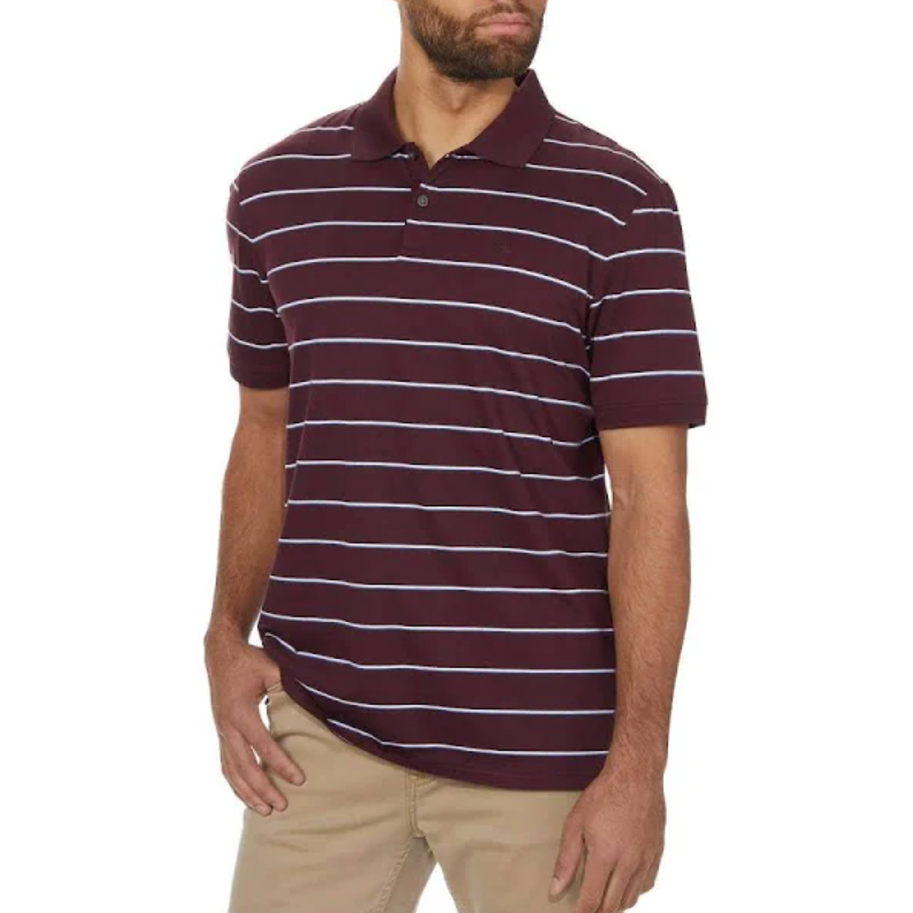 Calvin Klein Mens Liquid Touch Cotton Polo - LARGE