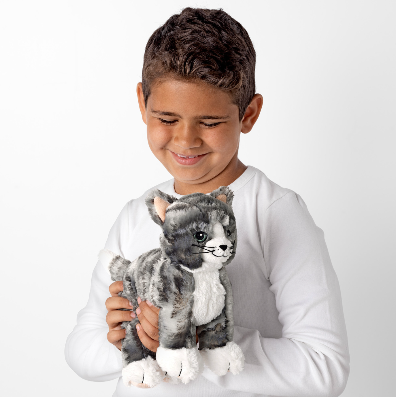 LILLEPLUTT Cat gray/white Soft toy