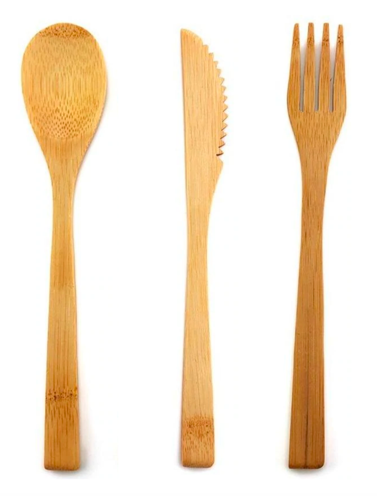Fork, knife, spoon.