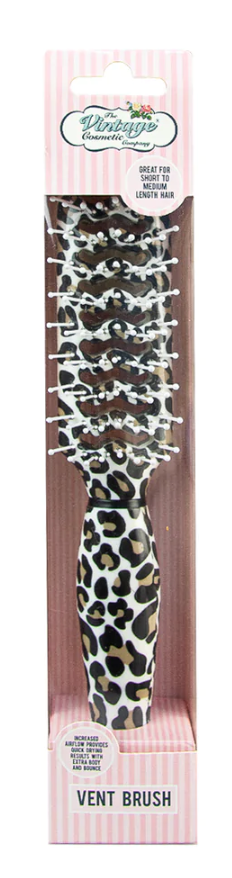 The Vintage Cosmetic Company Vent Hair Brush in Leopard Print
