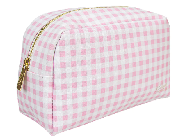 The Vintage Cosmetic Company Pink Gingham Make-Up Bag