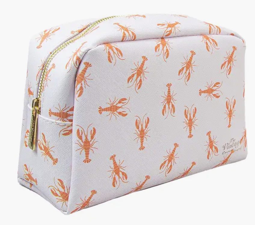 The Vintage Cosmetic Company Lobster Print Make-Up Bag