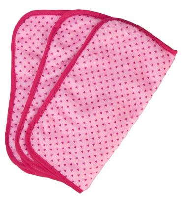 The Vintage Cosmetic Company - Heart Print Reusable Make-up Removing Cloths (3 Pack)