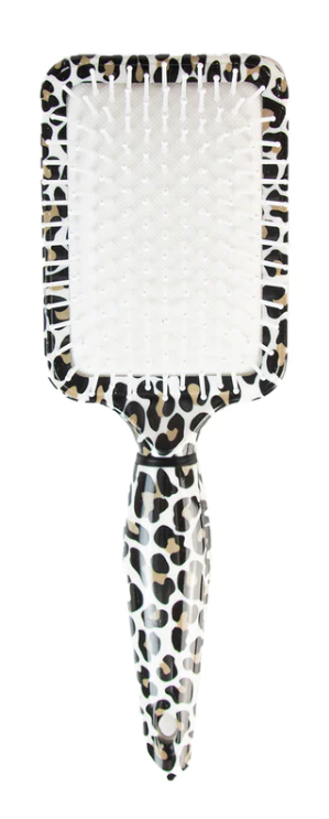 The Vintage Cosmetic Company Leopard Rectangular Paddle Hair Brush
