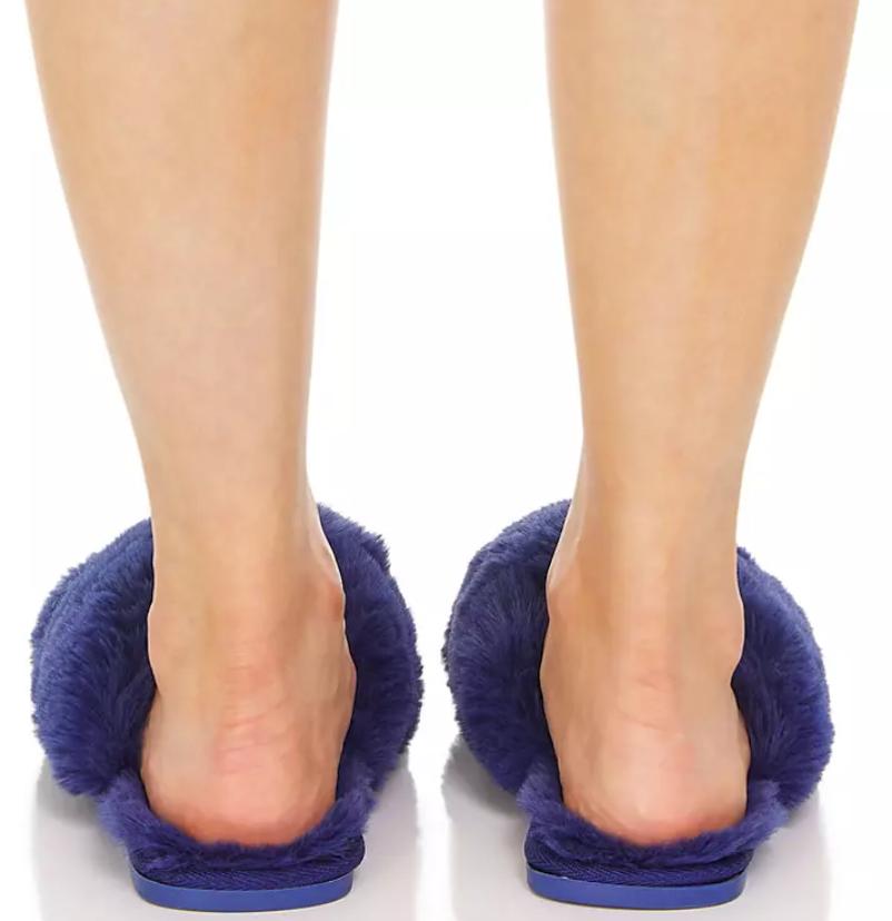 Ladies Criss-Cross Slide Slippers