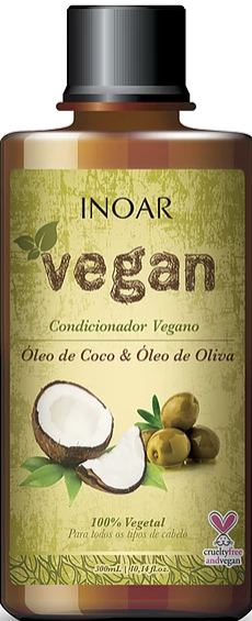 INOAR Vegan - Conditioner - 300 ml (10.14 fl Oz) - ADDROS.COM