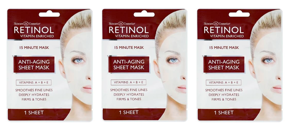 RETINOL Anti-Aging Sheet Mask - (3 Sheet) - ADDROS.COM