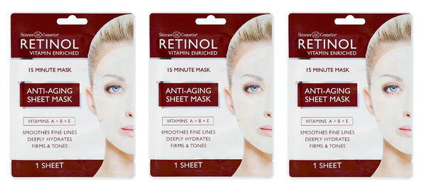 RETINOL Anti-Aging Sheet Mask - (3 Sheet) - ADDROS.COM
