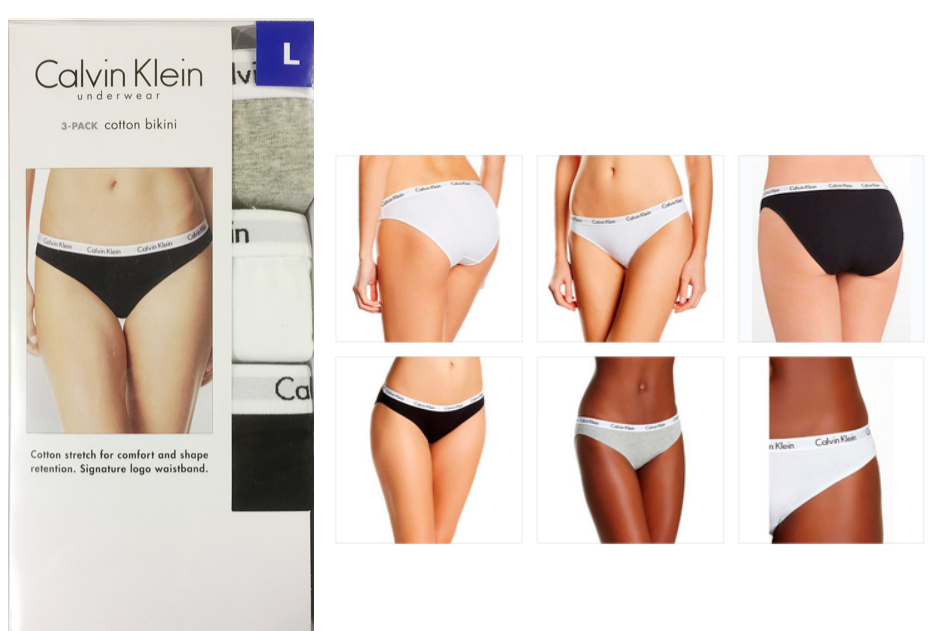 Calvin Klein Underwear Women's Carousel 3 Pack Panties, Multi, X-Large