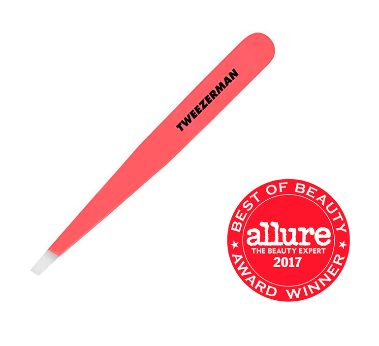 Tweezerman Stainless Steel Slant Tweezer - Geranium - ADDROS.COM