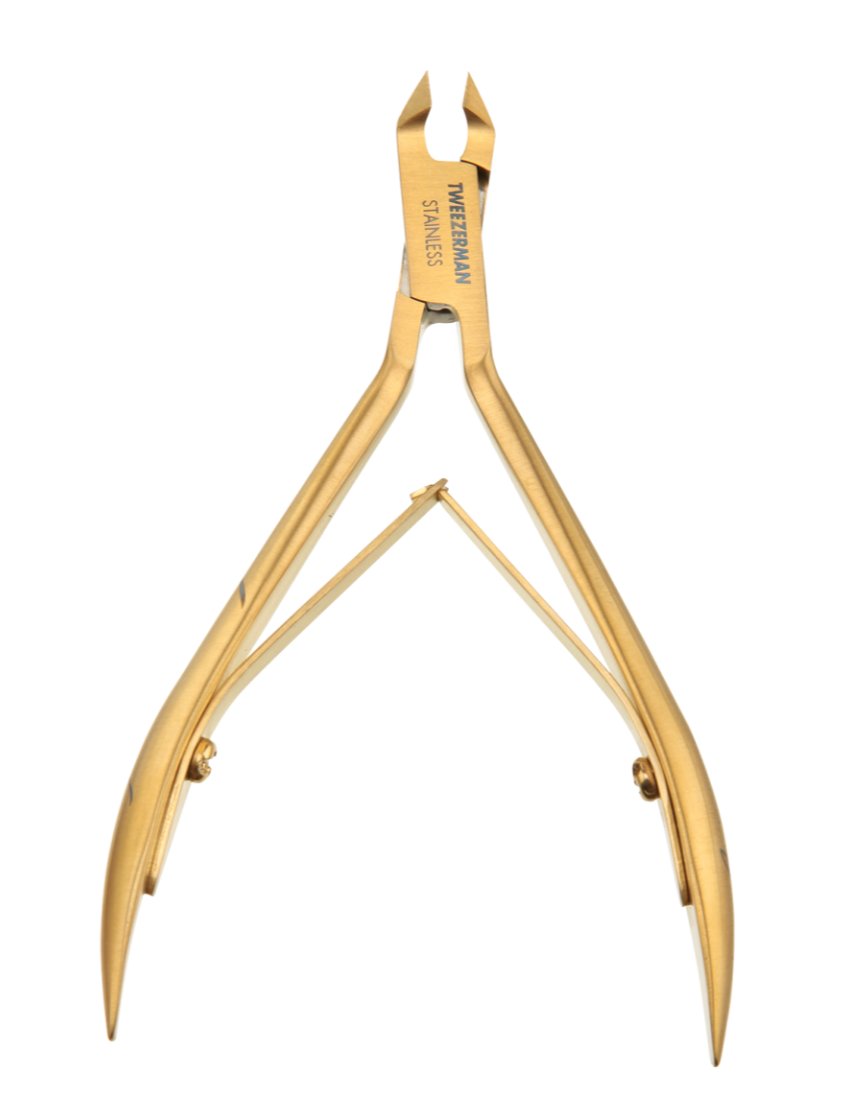 TWEEZERMAN  Ultra Precision Cuticle Nipper, Gold - ADDROS.COM