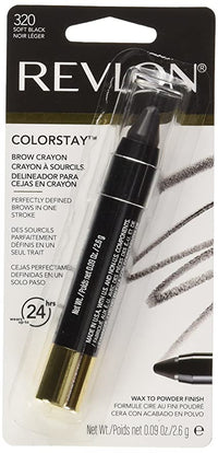 REVLON ColorStay Eyebrow Crayon, 320 Soft Black