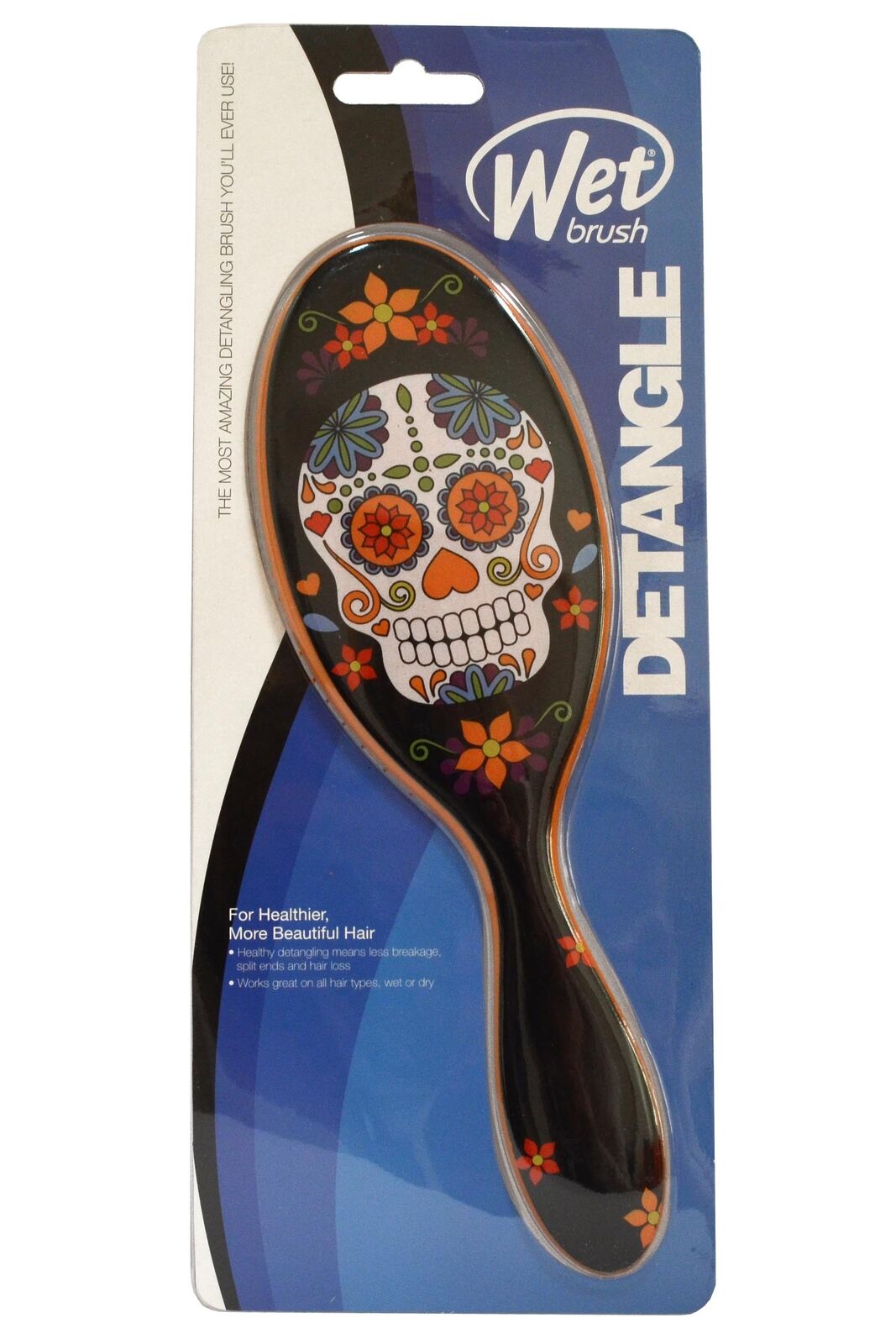 Wet Brush Detangler Hair Brush - Sugar Skull Orange - ADDROS.COM