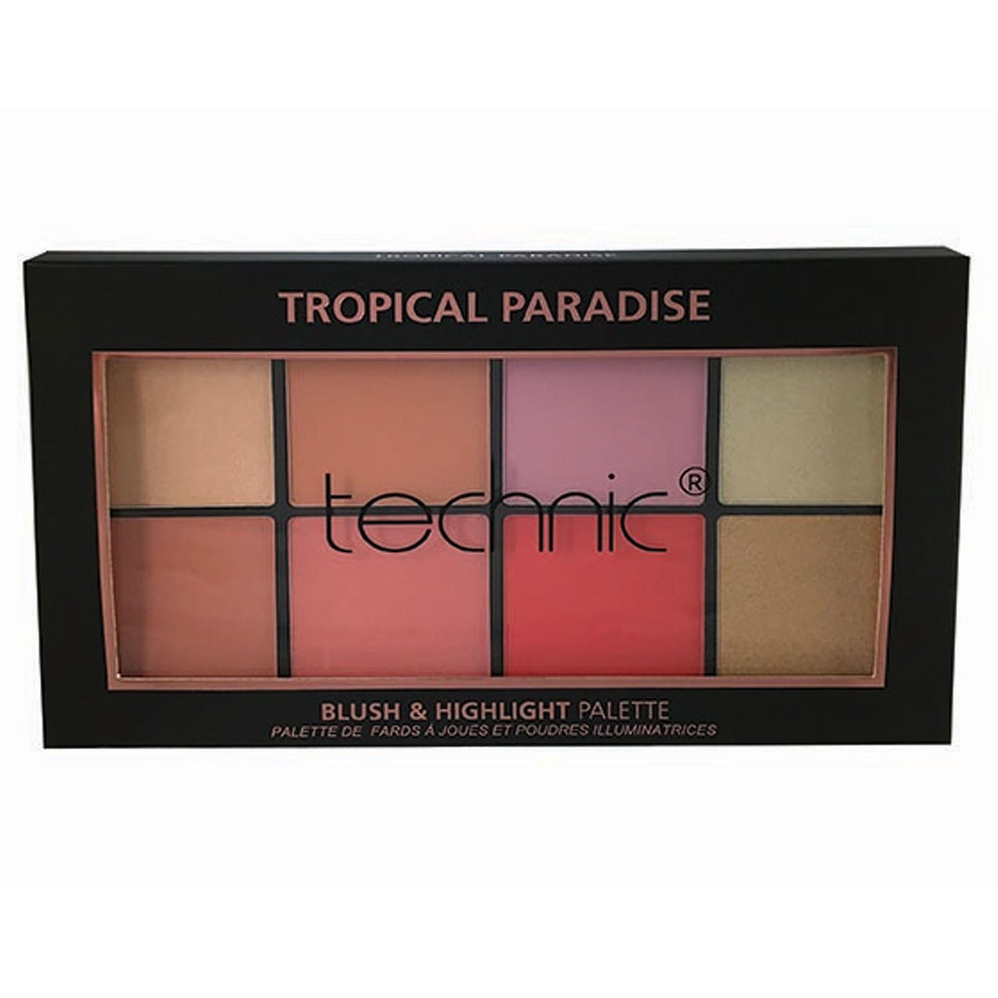 Technic Cosmetics - Blush & Highlighter Palette, Tropical Paradise - ADDROS.COM